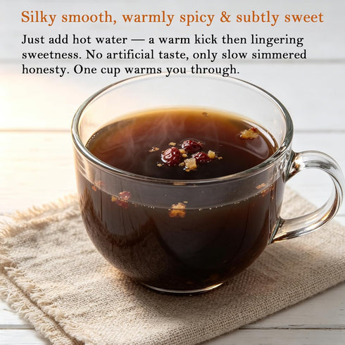 400g/14.1oz Black Sugar Ginger Jujube Tea Chinese Traditional Handmade for Brewing Tea Yunnan Dark Brown Sugars