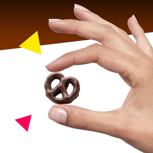 14 Dark Chocolate Covered Pretzels, Salted Pretzels in Mildly Sweet Smooth Dark Chocolate, Ounce Bag