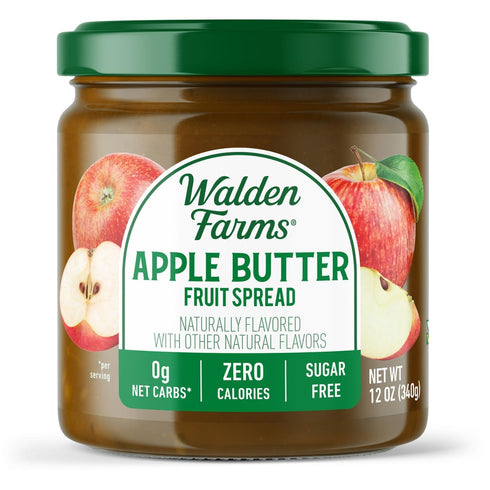 Walden Farms Apple Butter Fruit Spread Zero Calorie, Low Carb, Keto-Friendly, Vegan,