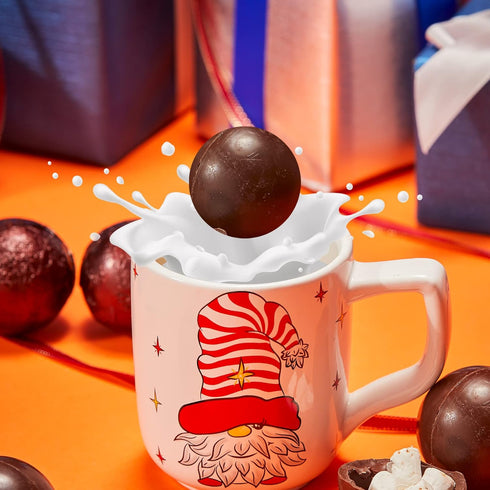 Set 6 2 Hot Chocolate Bombs Marshmallow Filled Balls - of - Delicious Cocoa Melts Bomb Filled Marshmallows - Flavors