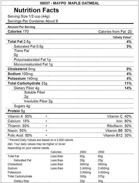 Maypo 3-pack Instant Maple Oatmeal