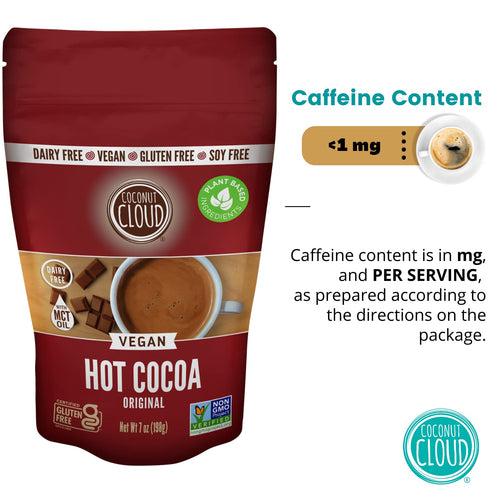 7 oz Coconut Cloud: Dairy-Free Instant Hot Cocoa Mix | Vegan, Natural, Delicious, Creamy Plant Based Chocolate (Made