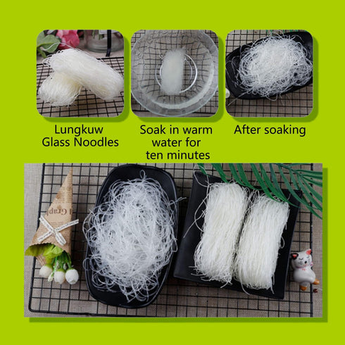 Phuumy 1.32lb Lungkuw Buldak Glass Noodles It'S Made From Peas And Green Beans Authentic Chinese Rice Vermicelli