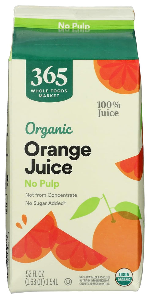 365 by Whole Foods Market 52 Oz , Organic Orange Juice, No Pulp, Fl