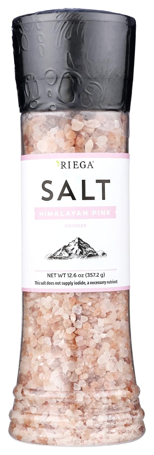 Riega Salt Grinder, Himalayan Pink, 12.6 Oz (Pack of 6)