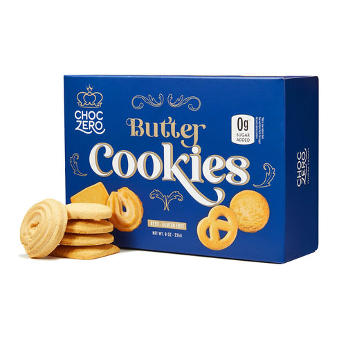 ChocZero Keto Butter Cookies, Sugar Free Danish Shortbread, Gluten Free, Low Carb,