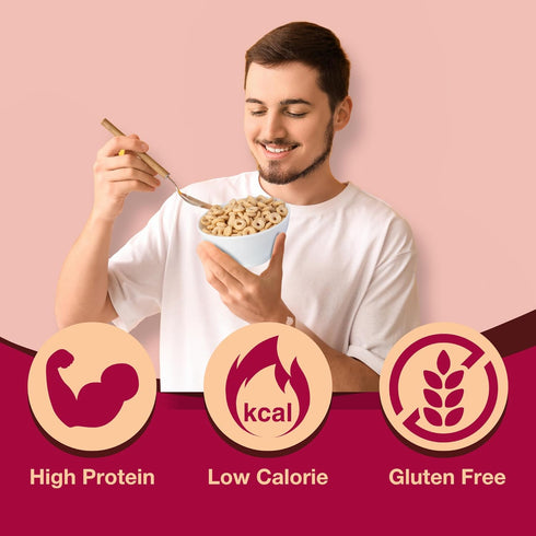 7 ProtiDIET High Protein Honey Nut Soy Cereal - Gluten Free, Keto Friendly, Low Sugar, Low Fat Honey Nut Cereal
