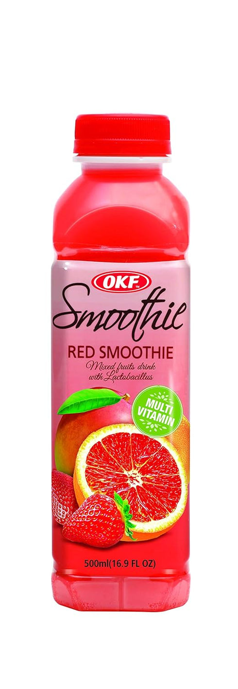 OKF Smoothie, Multi Vitamin Premium New Drink, 16.9 Fluid Ounce (Red Smoothie,