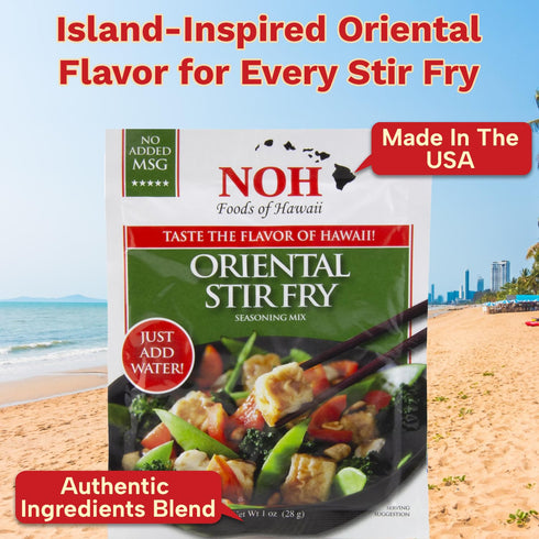 1 oz Packet (Pack 12) NOH Oriental Stir Fry Seasoning Mix, of - Easy-to-Use Authentic Asian Stir Fry Seasoning Mix