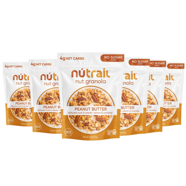 NuTrail Nut Granola, Peanut Butter, No Sugar Added, Gluten Free, Grain Free,