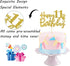 Gold Glitter Happy 11th Birthday Cake Topper - 11 Sign Cake Topper for 11th Birthday Party Supplies