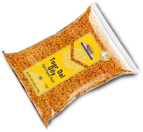 64oz (4lbs) 1.81kg Rani Toor Dal (Split Pigeon Peas) Oily, Bulk ~ All Natural | Gluten Friendly | NON-GMO | Vegan |