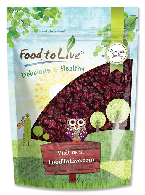 Food to Live Dried Cranberries, 5 Pounds Raw, Kosher, Vegan, Lightly Sweetened