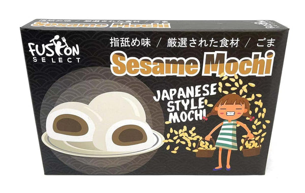 Fusion Select Mochi Daifuku Snacks, Traditional Japanese Rice Cakes with Filling, Chewy and Soft Texture (Sesame)