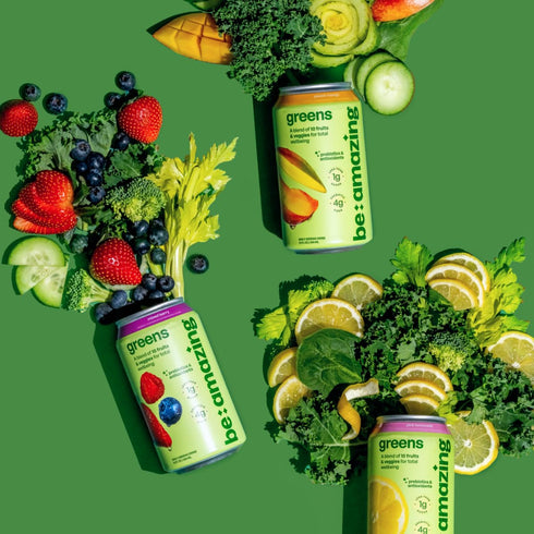 10 25 8 Pack Be Amazing Greens Drink, Mixed Berry, Ready to Drink, Organic Fruits & Vegetables, Coconut Water, Vitamin