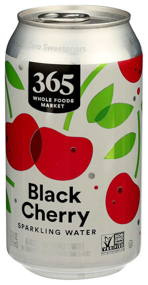 365 12pk, 12 Oz by Whole Foods Market, Black Cherry Sparkling Water Fl