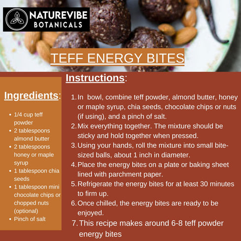 5 lb 100% 80 Naturevibe Botanicals Brown Teff Flour | Whole Grain & Gluten-Free | Finely Ground High Fiber & Plant