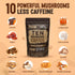 (60 10 Immune Mushroom Coffee Servings) Mushrooms (Lions Mane, Cordyceps, Turkey Tail & Other) Mixed With Gourmet