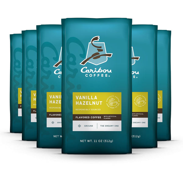 Caribou Coffee, Flavored Ground Coffee, 100% Arabica Coffee - Vanilla Hazelnut Dreamstate