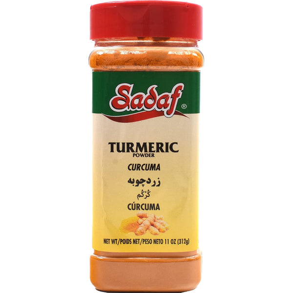 Sadaf Premium Quality Turmeric Powder, 11 oz Bottle - Spice and Superfood with Curcumin