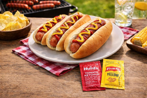Mellow Mart 50 Packets 50 Packets 100 Packs Ketchup and Mustard - Total Condiment Individually Wrapped For Restaurants