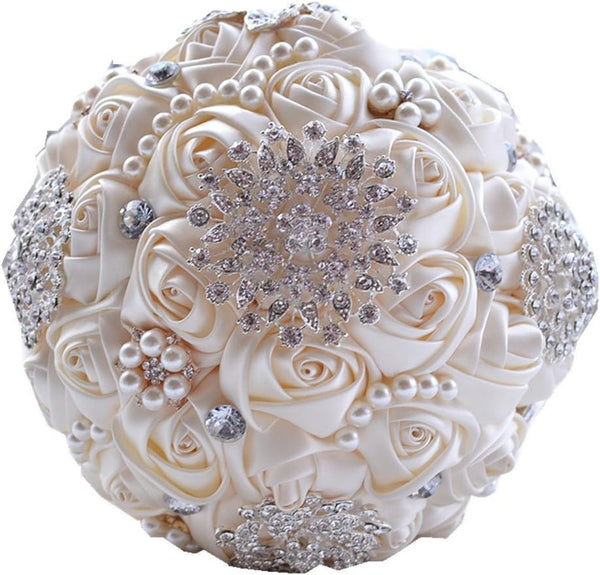 Jackcsale Wedding Bride Bridal Bouquet Brooch Bouquet Bridesmaid Valentine's Day Bouquet Confession (D453