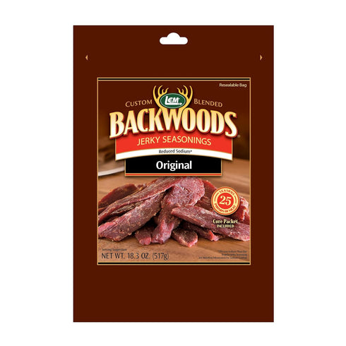 LEM Products Backwoods Reduced Sodium Original Jerky Seasoning, Ideal for Wild Game
