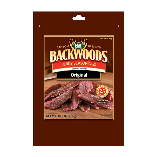 LEM Products Backwoods Reduced Sodium Original Jerky Seasoning, Ideal for Wild Game