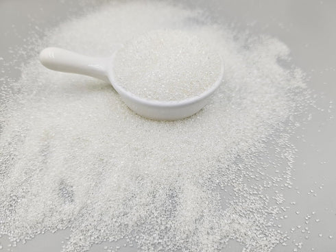 Edible 5 Ounce Medium Decorative White Sanding Sugar Sprinkles for Baking, Sparkling