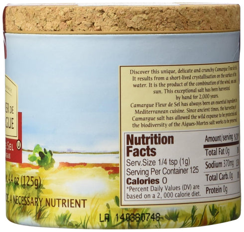 125 4.4 oz, Fleur de Sel de Camargue French sea salt g Three