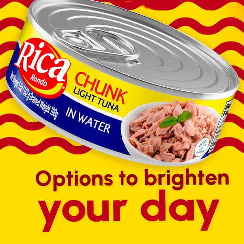 5 oz Rica Rondo Chunk Tuna in Water, Wild Caught, Easy Open Can