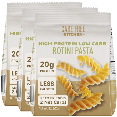 Care Free Kitchen Plain 3-Pack (8 oz. Bags) Rotini Keto Pasta Noodles,