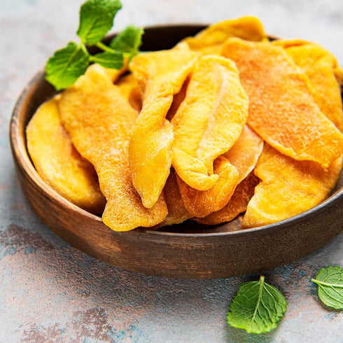 2 Dried Mango Slices - Soft & Juicy Sweet Dried Mango Slices Healthy Snack Delicious Texture, Chewy Ripened Mangos