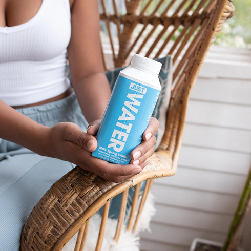 100% 8.0 11.2 Oz (Pack 24) JUST Water - Spring Water, Naturally Alkaline, pH - Plant-Based, BPA Free, Sustainable