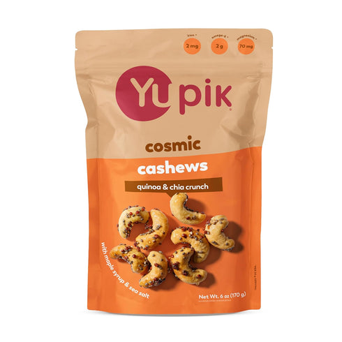 Yupik Salted Maple Cosmic Cashews, 6 Oz, Crunchy Savory Snack, Made with