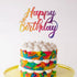Tie Dye Happy Birthday Cake Topper for Tie Dye Party, Carnival Party Decoration Supplies for Boys Girls
