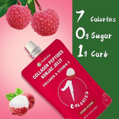 20 Packs, Hethstia Konjac Noodles Pasta, Konjac Jelly Pouch, Gluten-Free, Sugar-Free, Low Calorie, Low Carb, Low GI