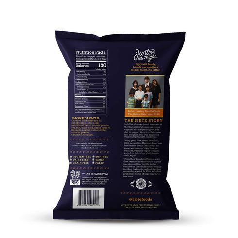 5 Oz (Pack 6) Siete Tortilla Chips | Grain Free | Gluten Free Chips | Paleo & Vegan Snacks | Non GMO | Nacho