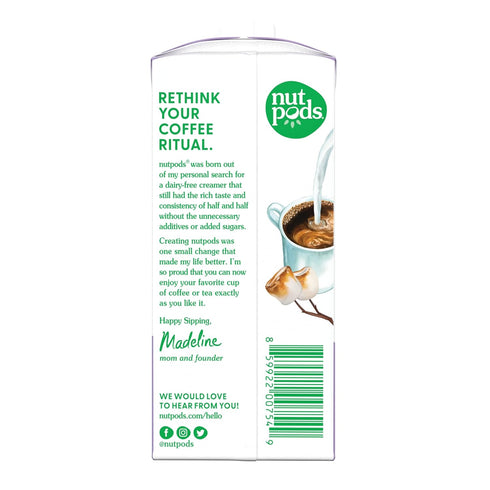Whole30, (12-Pack) nutpods Toasted Marshmallow Coffee Creamer - Unsweetened Non Dairy Creamer Made from Almonds
