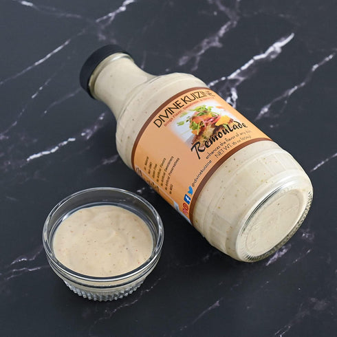 (2 Divine Kuizine Remoulade | Louisiana Fish Fry Dressing | Tartar & Seafood Spread Bottles)