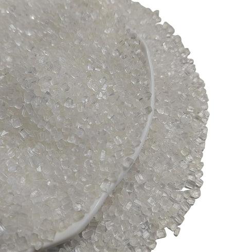 White Sugar Sprinkles, Edible Crystal Rock Sugar for Baking, Cupcakes Topper, Cookies Cake Decorating, Ice Cream