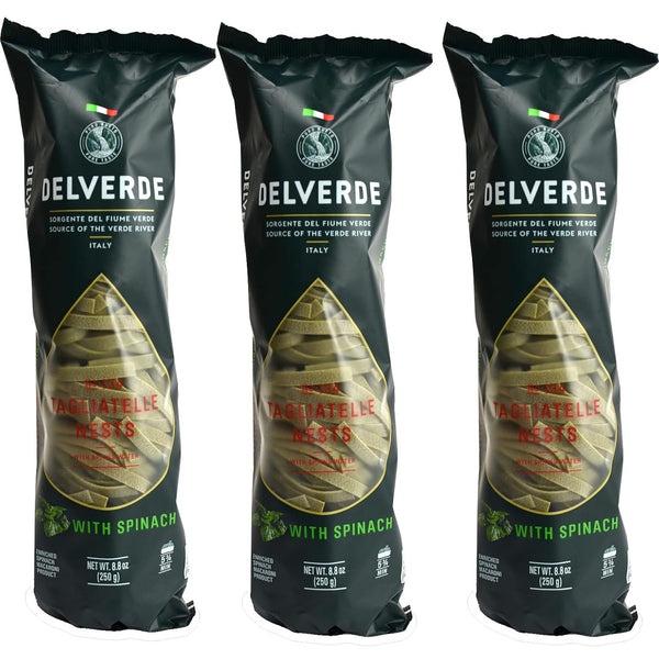 Delverde Artisan Made Spinach Tagliatelle Nests with Spring Water Certified Kosher 8.8oz 3