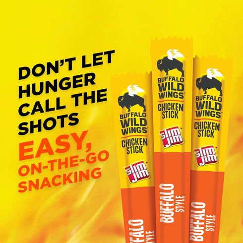 6g 0.97 oz. (24 Count) Slim Jim Giant Chicken Sticks, Buffalo Wild Wings Buffalo Style, Protein per Stick