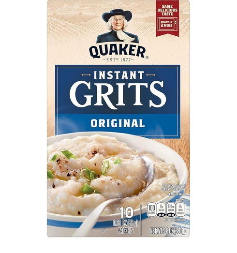 Quaker 12 Count, 12oz (Pack 6) , Instant Grits, Original, Box