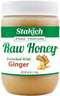 Stakich Ginger Enriched Raw Honey - Pure, Unprocessed (40 Ounce)