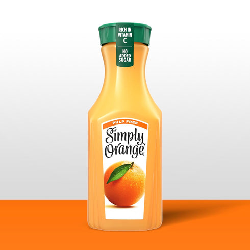 46 oz Simply Orange Pulp Free Orange Juice Bottle, fl