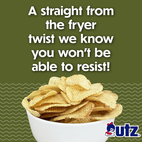 7.75 oz Utz Dill Pickle Rippled Potato Chips