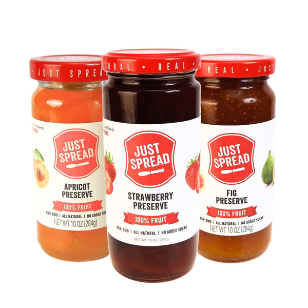 JUST SPREAD 100% Fruit Preserve | Made with Real Fruit Pieces & Only 4