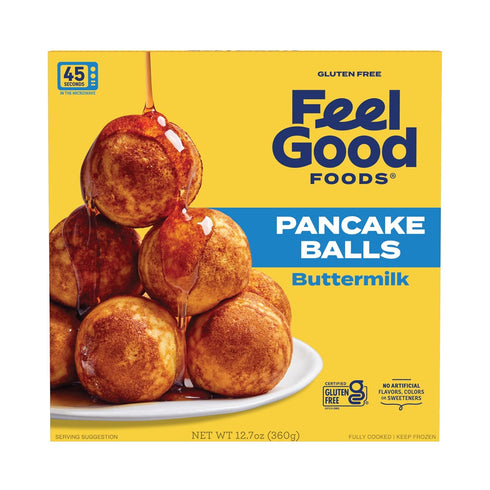 Feel Good Foods Gluten Free Buttermilk Pancake Balls | Frozen Breakfast Snacks