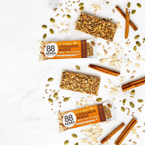 88 12 Count, Acres Granola Bars, Cinnamon Maple, School Safe, Allergen Free Seed & Oat Snack Bar, Gluten & Nut Free